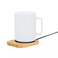 Cup warming coaster made of bamboo