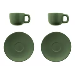 Комплект чаши за еспресо с чинийки