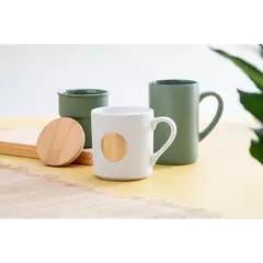 Керамична чаша с месингова плоча за гравиране 330 ml