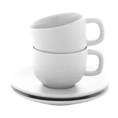 Cappuccino cup set with saucers