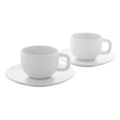 Cappuccino cup set with saucers