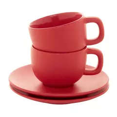 Cappuccino cup set with saucers