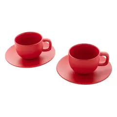 Cappuccino cup set with saucers