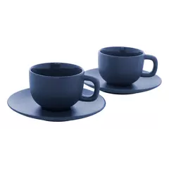 Cappuccino cup set with saucers