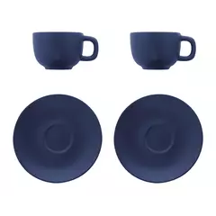 Cappuccino cup set with saucers