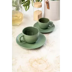 Комплект чаши за капучино с чинийки