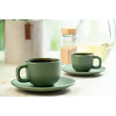 Комплект чаши за капучино с чинийки