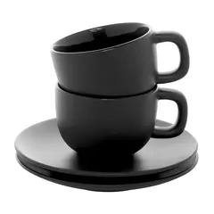 Cappuccino cup set with saucers