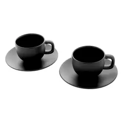 Cappuccino cup set with saucers