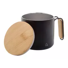 Steel thermomug with a bamboo lid 300 ml