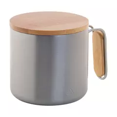 Steel thermomug with a bamboo lid 300 ml