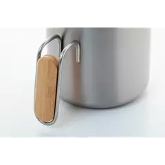 Steel thermomug with a bamboo lid 300 ml
