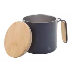 Steel thermomug with a bamboo lid 300 ml