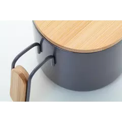 Steel thermomug with a bamboo lid 300 ml