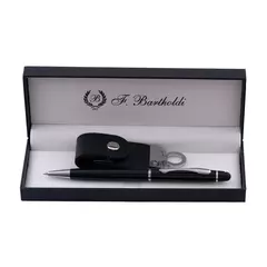 Metal pen and leather USB 32GB set