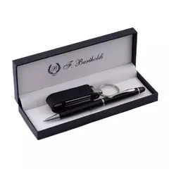 Metal pen and leather USB 32GB set