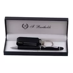 Metal pen and leather USB 32GB set
