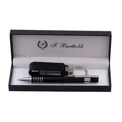Metal pen and leather USB 32GB set