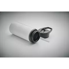 Metal bottle with a straw 500 ml.