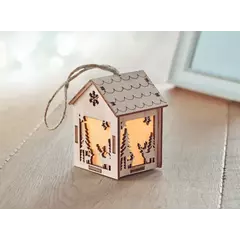 MDF decorated house with light inside
