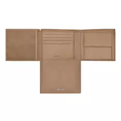 Money wallet with flap Classic Grained Camel