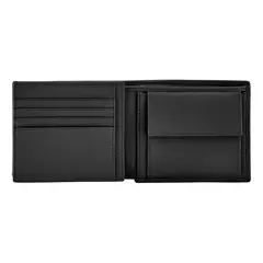 Money wallet with flap Double B Saffiano Black