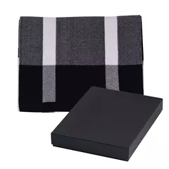 Plaid winter cashmere scarf