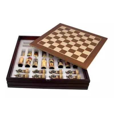 Chess with hand - painted figures - ROMA