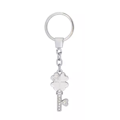 Metal keychain with crystals