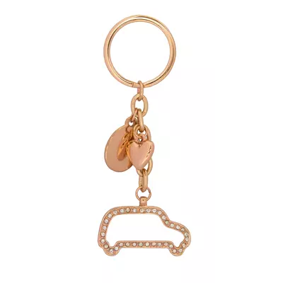 Metal keychain with crystals