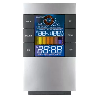 Desk clock with colorful display