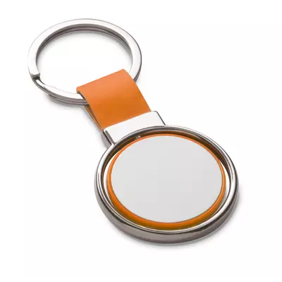 Keychain with rotating tile