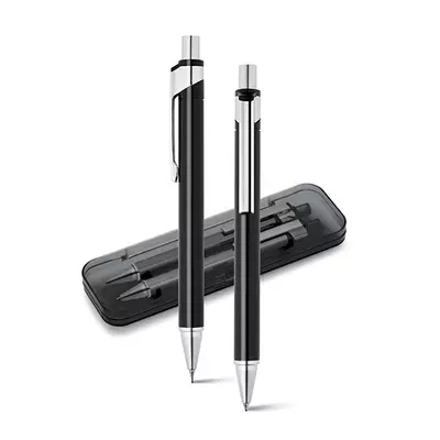 Ball pen and mechanical pencil set