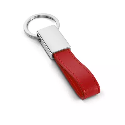 Keychain of leather and metal