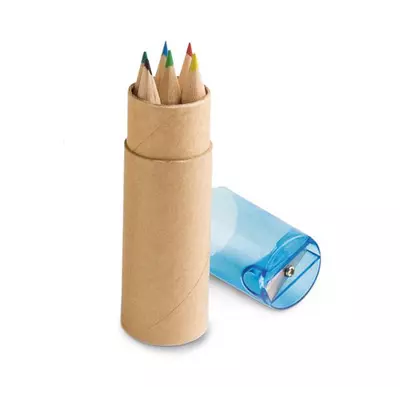 Pencil box with 6 coloured pencils