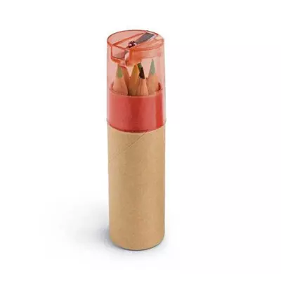 Pencil box with 6 coloured pencils