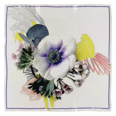 Silk scarf Madeleine White