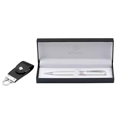 К-т химикалка и кожено USB-32GB