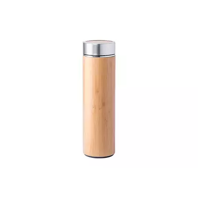 Stainless steel and bamboo thermos Moltex
