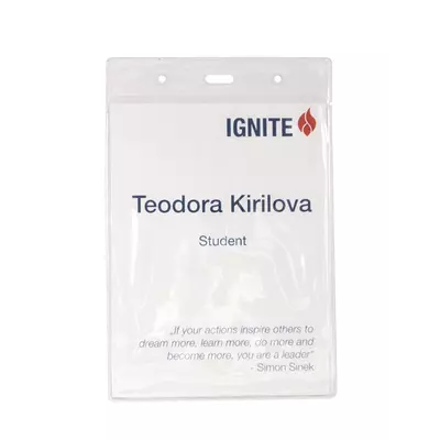 Голям PVC калъф за бадж