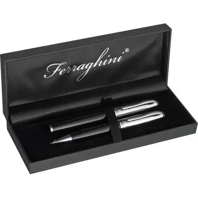 Ferraghini writing set with a ball pen and a rollerball pen