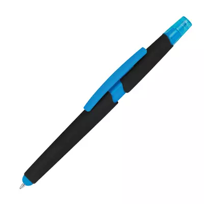 ballpen with highlighter and touch