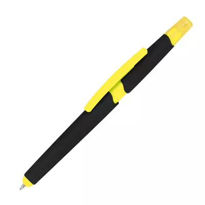 ballpen with highlighter and touch