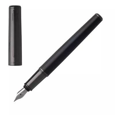 Metal fountain pen Minimal Dark Chrome