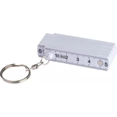 Keychain with folding ruler