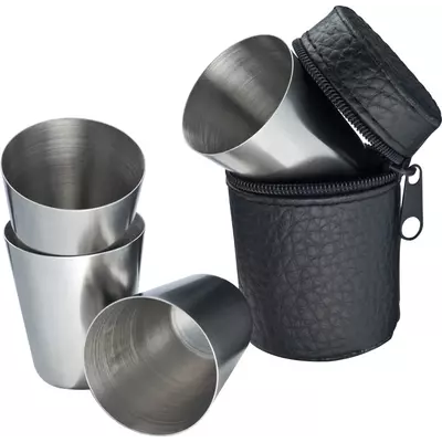 Set of 4 stainless steel caps