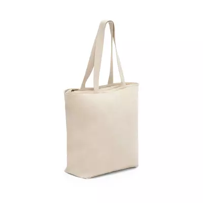 Shopping bag with zipper