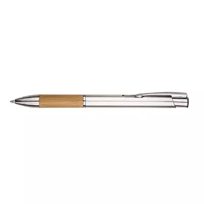 Plastic ball pen with bamboo grip - CEPTER
