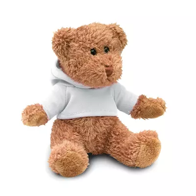 Small teddy bear with sweatshirt