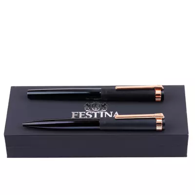 Комплект ролер и химикалка Prestige Rose Gold Navy